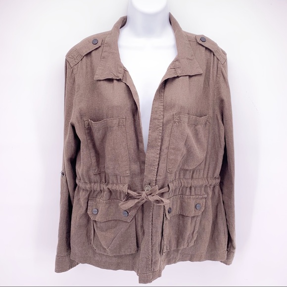 Sanctuary Jackets & Blazers - Sanctuary Brown Linen Jacket Size Medium